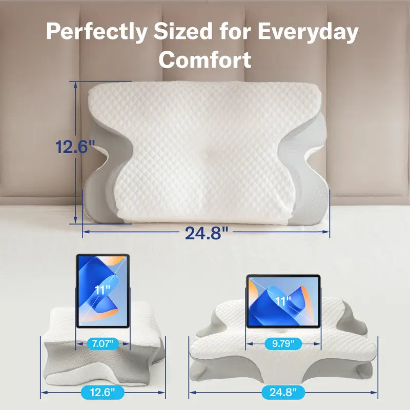 Ergonomic Memory Foam Cervical Pillow, Orthopedic Pillow for All‑Sleep Positions