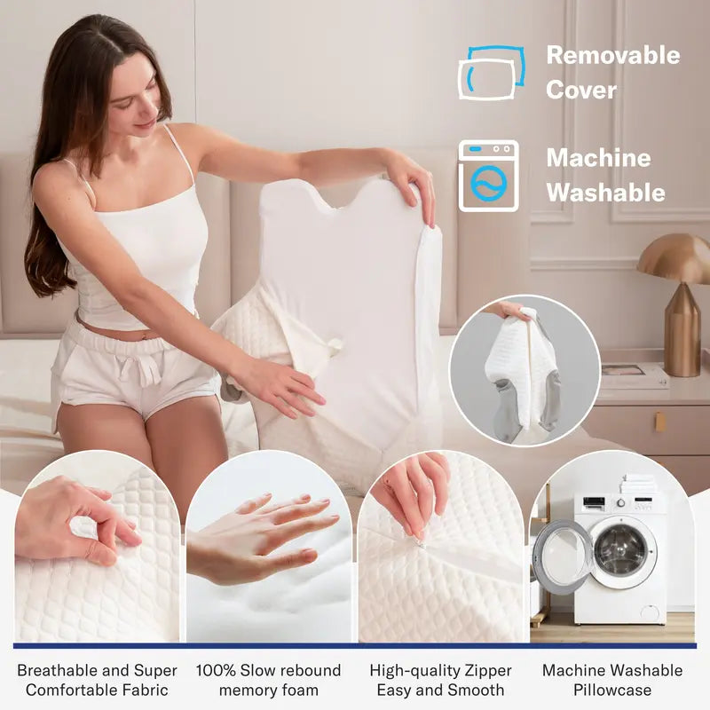 Ergonomic Memory Foam Cervical Pillow, Orthopedic Pillow for All‑Sleep Positions