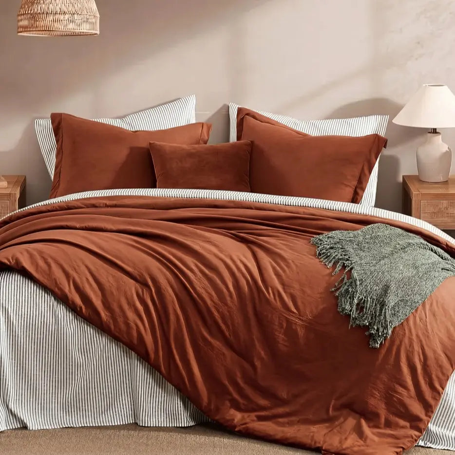 Modern Farmhouse 7-Piece Microfiber Comforter Bed Set