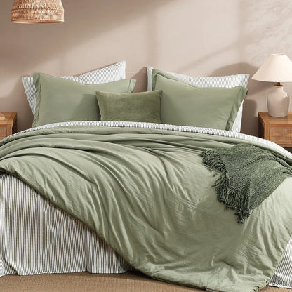 Modern Farmhouse 7-Piece Microfiber Comforter Bed Set