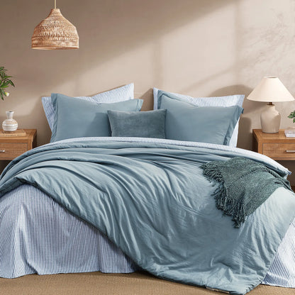 Modern Farmhouse 7-Piece Microfiber Comforter Bed Set