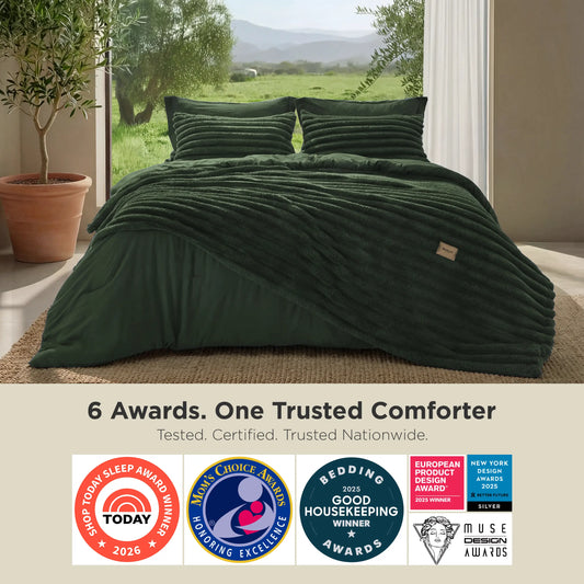 6‑Piece 2‑in‑1 All‑Season Comforter Set with Detachable Fluffy Blanket