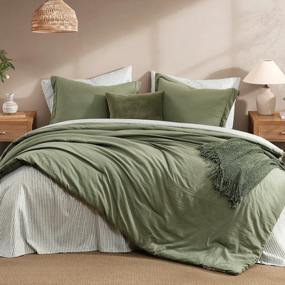 Modern Farmhouse 7-Piece Microfiber Comforter Bed Set