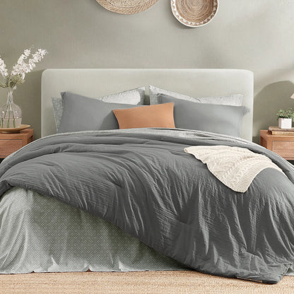 Modern Farmhouse 7-Piece Microfiber Comforter Bed Set