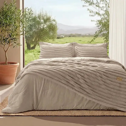 6‑Piece 2‑in‑1 All‑Season Comforter Set with Detachable Fluffy Blanket