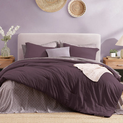 Modern Farmhouse 7-Piece Microfiber Comforter Bed Set