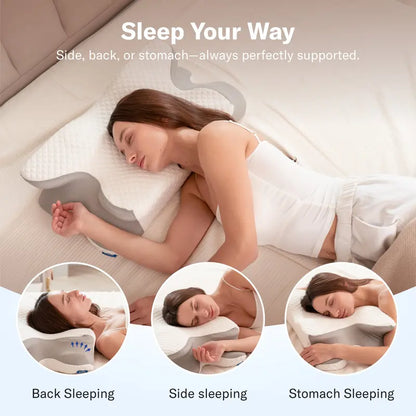 Ergonomic Memory Foam Cervical Pillow, Orthopedic Pillow for All‑Sleep Positions